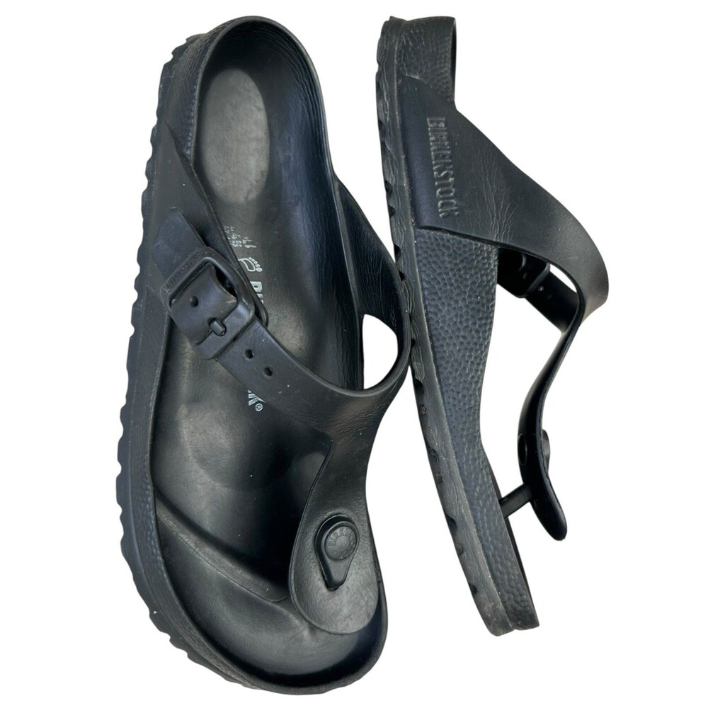 BIRKENSTOCK GIZEH EVA BLACK Sz 38 Sandals Waterproof Slip On Womens 7 - 7.5 - Picture 11 of 12